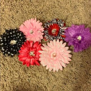Flower hair clips